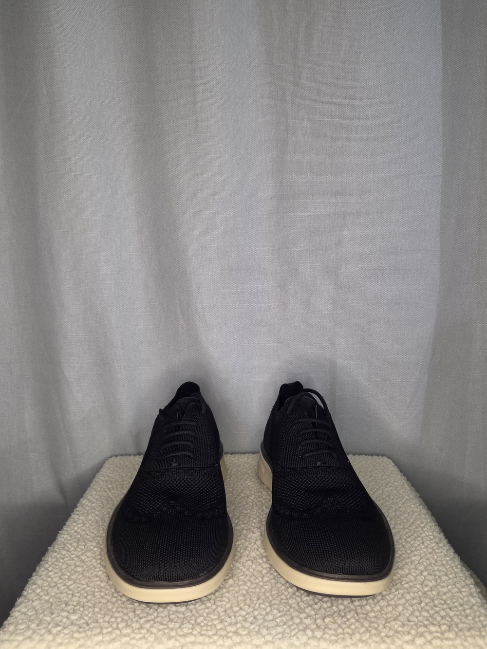 Vince Camuto Oxford Black Knit Dress Shoes Style VY-HAMPT Size 10M - Picture 2 of 9